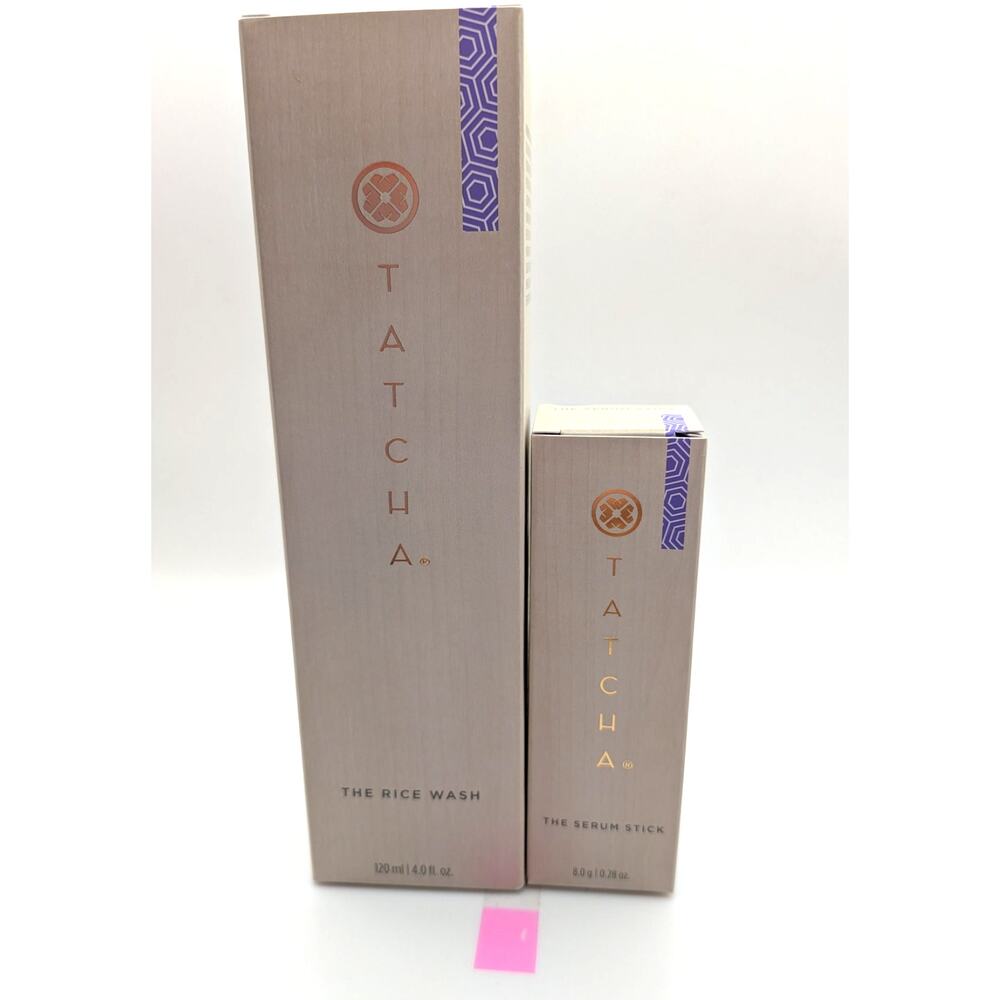 TATCHA Rice Wash 4oz & Serum Stick 0.24oz Skincare Set NEW Japan Sealed